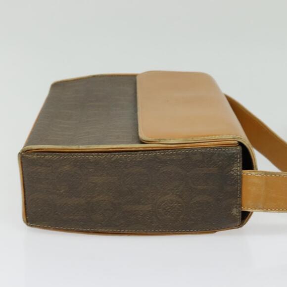 GUCCI Shoulder Bag Canvas Leather Brown Gold - Picture 5 of 16